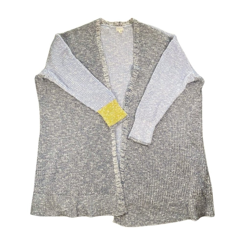 Caslon Blue Gray Open Knit Long Duster Cardigan Womens 3X Cotton